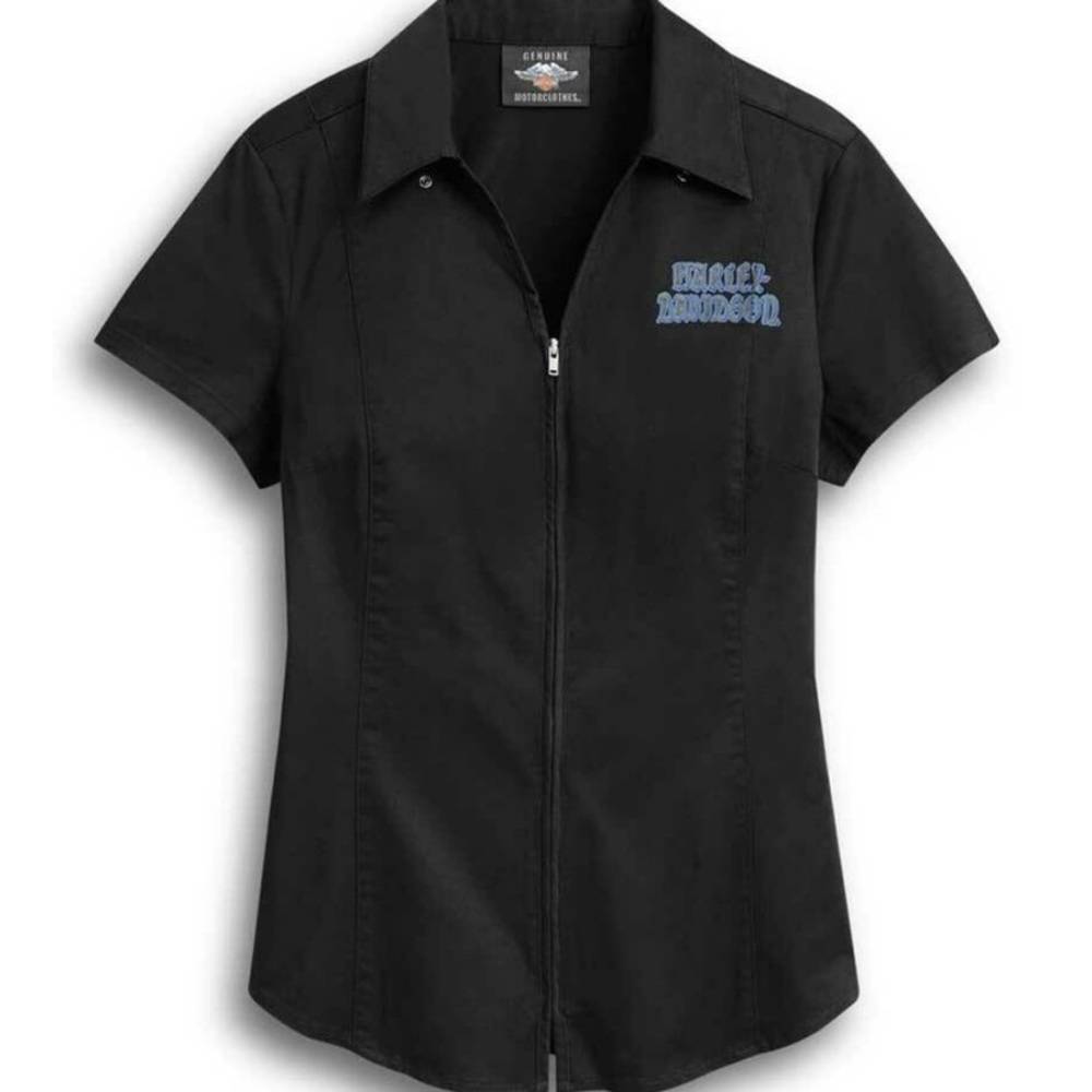 Women’s S Harley-Davidson Zip up Sequined Blouse (NEW)